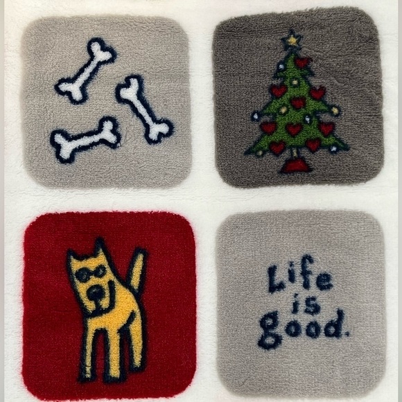 PETS - Life Is Good - ‘Dogs Holiday’ Plush Throw. 50“ x 70“. NWT - Picture 4 of 4